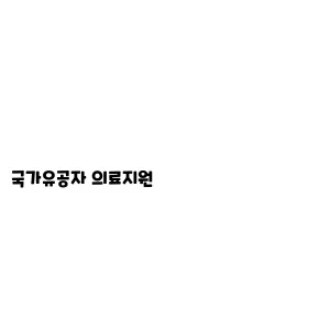 국가유공자 의료지원